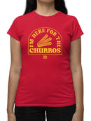 Here For The Churros - Bold Retro Snack Lover Graphic Design  Women's T-shirt