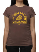 Here For The Churros - Bold Retro Snack Lover Graphic Design  Women's T-shirt