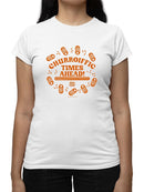 Churroiffic Times Ahead Fun Snack Graphic  Women's T-shirt