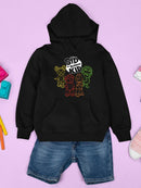 Colorful Sid the Science Kid - Themed Retro Neon Character Graphic Youth's Hoodie