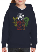 Colorful Sid the Science Kid - Themed Retro Neon Character Graphic Youth's Hoodie