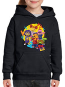 Sid the Science Kid  Vibrant Character Group Graphic Youth's Hoodie