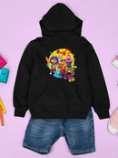 Sid the Science Kid  Vibrant Character Group Graphic Youth's Hoodie