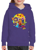 Sid the Science Kid  Vibrant Character Group Graphic Youth's Hoodie