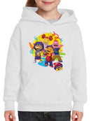 Sid the Science Kid  Vibrant Character Group Graphic Youth's Hoodie
