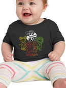 Colorful Sid the Science Kid - Themed Retro Neon Character Graphic Baby's T-shirt