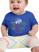 Colorful Sid the Science Kid - Themed Retro Neon Character Graphic Baby's T-shirt