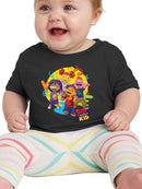 Sid the Science Kid  Vibrant Character Group Graphic Baby's T-shirt