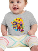 Sid the Science Kid  Vibrant Character Group Graphic Baby's T-shirt