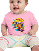 Sid the Science Kid  Vibrant Character Group Graphic Baby's T-shirt