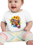 Sid the Science Kid  Vibrant Character Group Graphic Baby's T-shirt