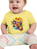 Sid the Science Kid  Vibrant Character Group Graphic Baby's T-shirt