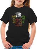 Colorful Sid the Science Kid - Themed Retro Neon Character Graphic  Youth's T-shirt