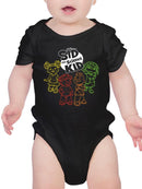 Colorful Sid the Science Kid - Themed Retro Neon Character Graphic Baby's Bodysuit