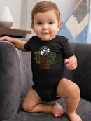 Colorful Sid the Science Kid - Themed Retro Neon Character Graphic Baby's Bodysuit