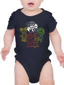 Colorful Sid the Science Kid - Themed Retro Neon Character Graphic Baby's Bodysuit