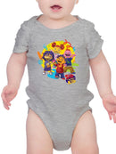Sid the Science Kid  Vibrant Character Group Graphic Baby's Bodysuit