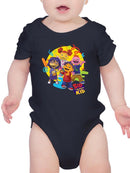 Sid the Science Kid  Vibrant Character Group Graphic Baby's Bodysuit
