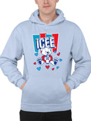 Officially Licensed ICEE Polar-Bear Love - Adorable Cool Heart Graphic Men's Hoodie
