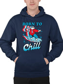 Officially Licensed ICEE Born To Chill - Surfing Polar-Bear Graphic Men's Hoodie