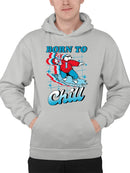 Officially Licensed ICEE Born To Chill - Surfing Polar-Bear Graphic Men's Hoodie