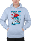 Officially Licensed ICEE Born To Chill - Surfing Polar-Bear Graphic Men's Hoodie