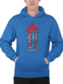 Officially Licensed ICEE Classic Cup Design - Retro 'Coldest Drink In Town' Men's Hoodie