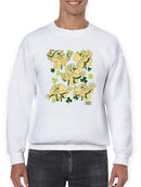 Officially Licensed ICEE Fun, Festive, And Shamrock-Themed Bear Men's Sweatshirt