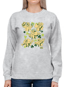 Officially Licensed ICEE Fun, Festive, And Shamrock-Themed Bear Women's Sweatshirt