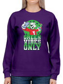 Officially Licensed ICEE Green Vibes Only - Festive St. Patrick's Fun Day Women's Sweatshirt