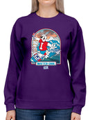Officially Licensed ICEE Surfing Wave Vibes - Cool Graphic Women's Sweatshirt