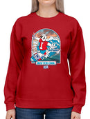 Officially Licensed ICEE Surfing Wave Vibes - Cool Graphic Women's Sweatshirt