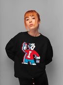 Officially Licensed ICEE Chill Polar-Bear Graphic - Fun Retro Style Women's Sweatshirt
