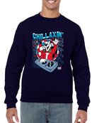 Officially Licensed ICEE Chill Dj Polar-Bear - Fun Vibes Graphic Men's Sweatshirt