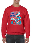 Officially Licensed ICEE Chill Mode Activated - Fun Polar-Bear Graphic Men's Sweatshirt