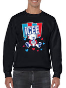 Officially Licensed ICEE Polar-Bear Love - Adorable Cool Heart Graphic Men's Sweatshirt