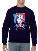 Officially Licensed ICEE Polar-Bear Love - Adorable Cool Heart Graphic Men's Sweatshirt