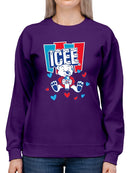 Officially Licensed ICEE Polar-Bear Love - Adorable Cool Heart Graphic Women's Sweatshirt