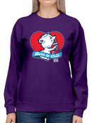 Officially Licensed ICEE Born To Chill Heart - Cozy Polar-Bear Graphic Women's Sweatshirt