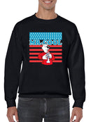 Officially Licensed ICEE Mr. Cool Patriotic Polar-Bear Chill Graphic Men's Sweatshirt