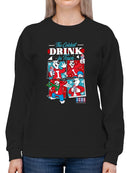 Officially Licensed ICEE Coldest Drink In Town -  Bear Retro Cool Graphic Women's Sweatshirt
