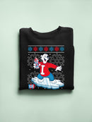 Officially Licensed ICEE Snowy Cool Vibes - Bear Snowboarding Graphic Men's Sweatshirt