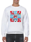 Officially Licensed ICEE Chill Mosaic Vibes - Bear Collage Graphic Men's Sweatshirt