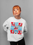 Officially Licensed ICEE Chill Mosaic Vibes - Bear Collage Graphic Women's Sweatshirt
