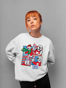Officially Licensed ICEE Winter Chill Fun - Bear Seasonal Collage Women's Sweatshirt