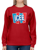 Officially Licensed ICEE Frosty Refresh Retro Graphic Women's Sweatshirt