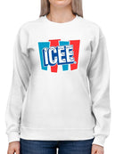 Officially Licensed ICEE Frosty Refresh Retro Graphic Women's Sweatshirt