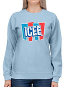 Officially Licensed ICEE Frosty Refresh Retro Graphic Women's Sweatshirt