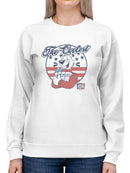 Officially Licensed ICEE Patriotic Retro Bear Slush Graphic Women's Sweatshirt