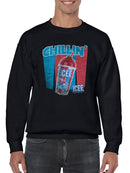 Officially Licensed ICEE Chillin' Trendy Drink - Retro Beverage Graphic Men's Sweatshirt